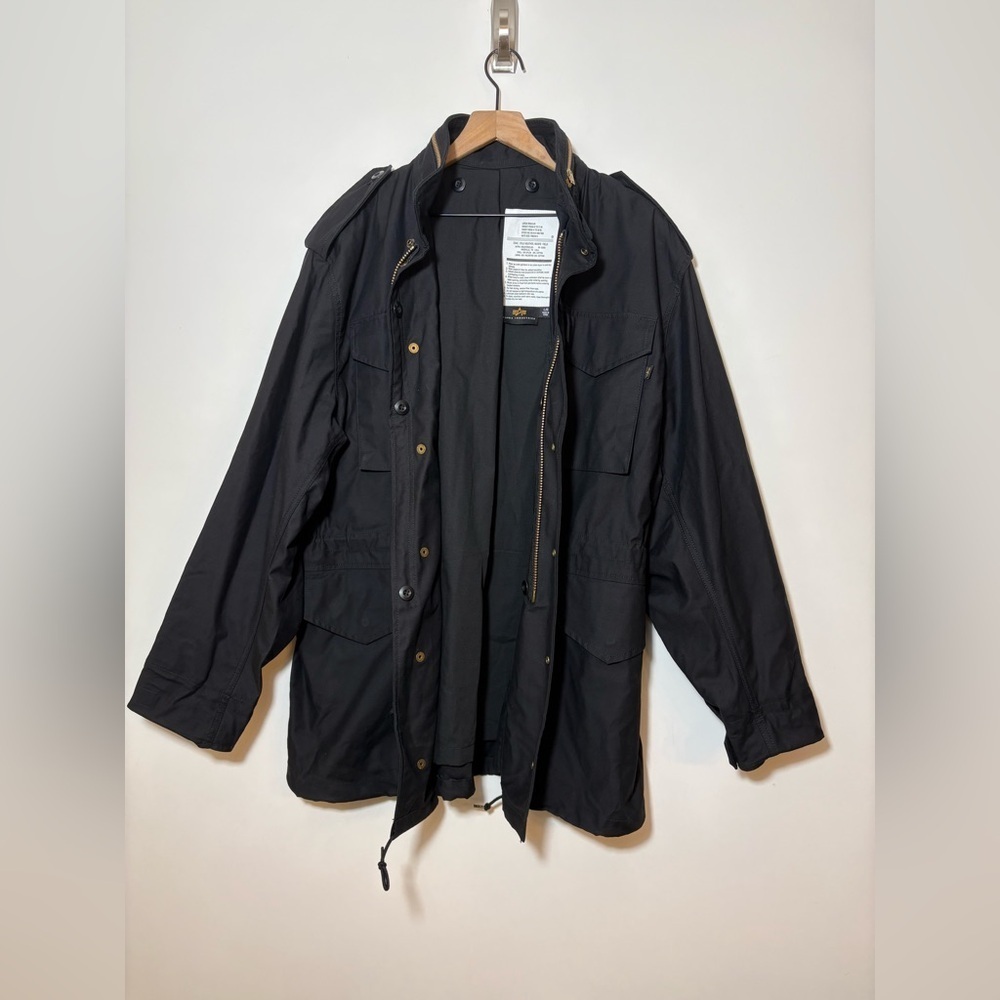 Alpha Industries Mods Coat M-65 Mens Military Jacket Black 8415-01-099-7838 - Picture 11 of 16